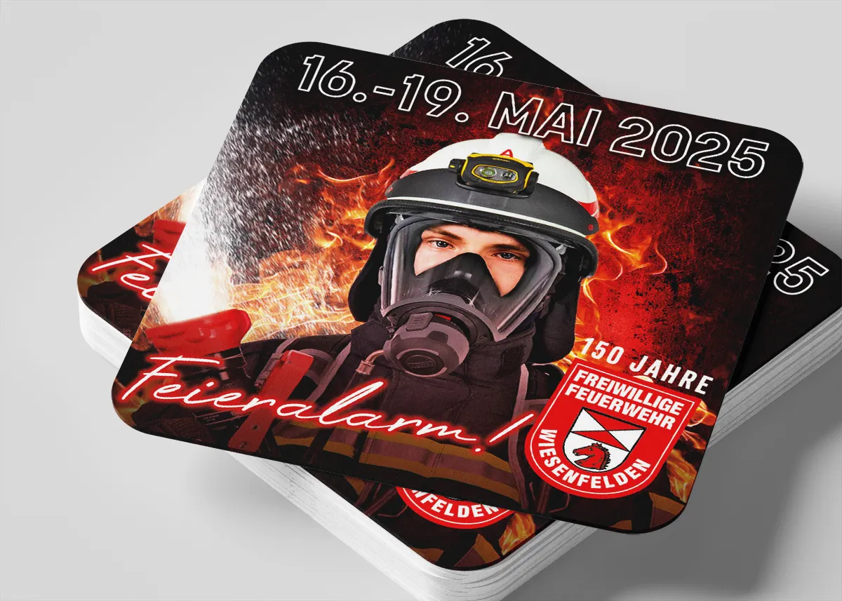 Referenz FF Wiesenfelden Bierdeckel