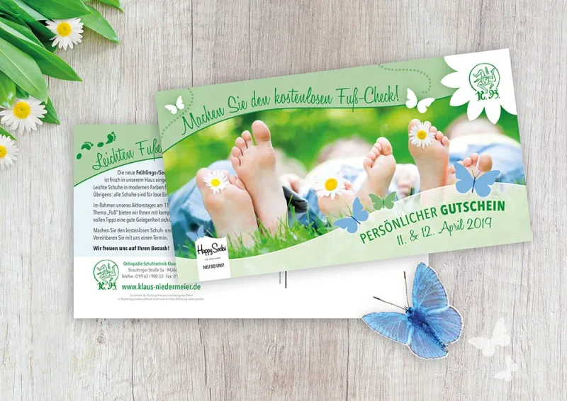 Referenz Mailing für Schuhtechnik Niedermeier
