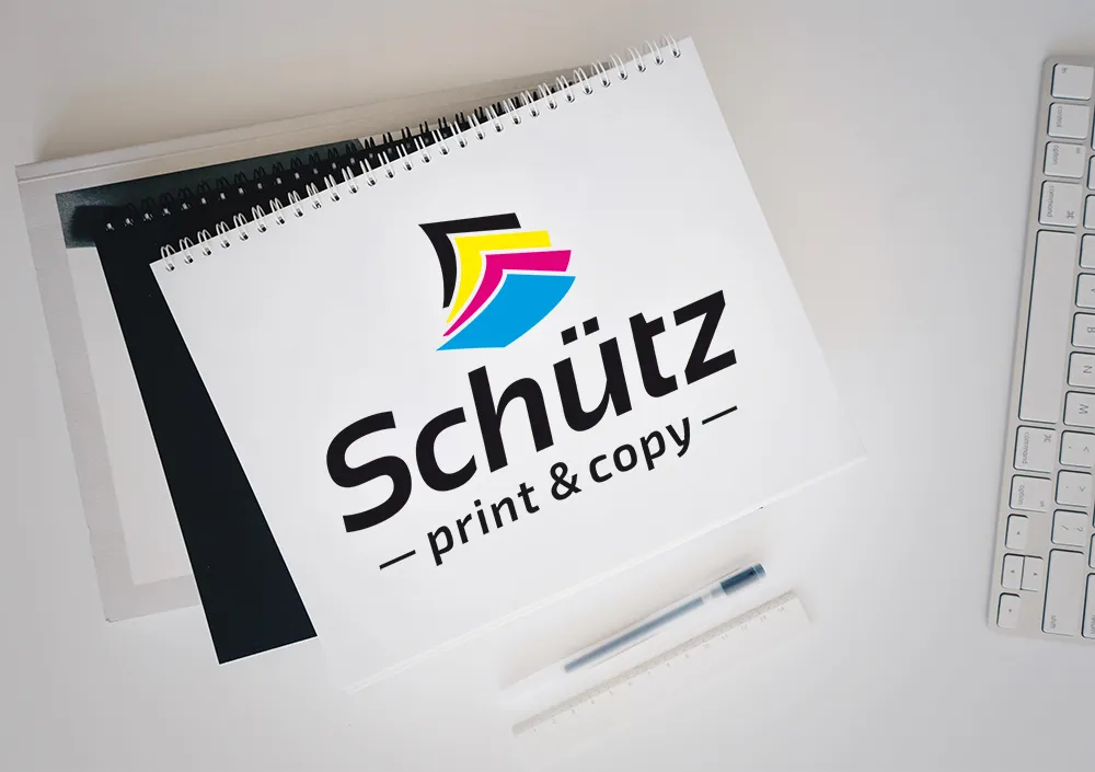 Logo Print & Copy Schütz Referenz Logoentwicklung Print & Copy Schütz