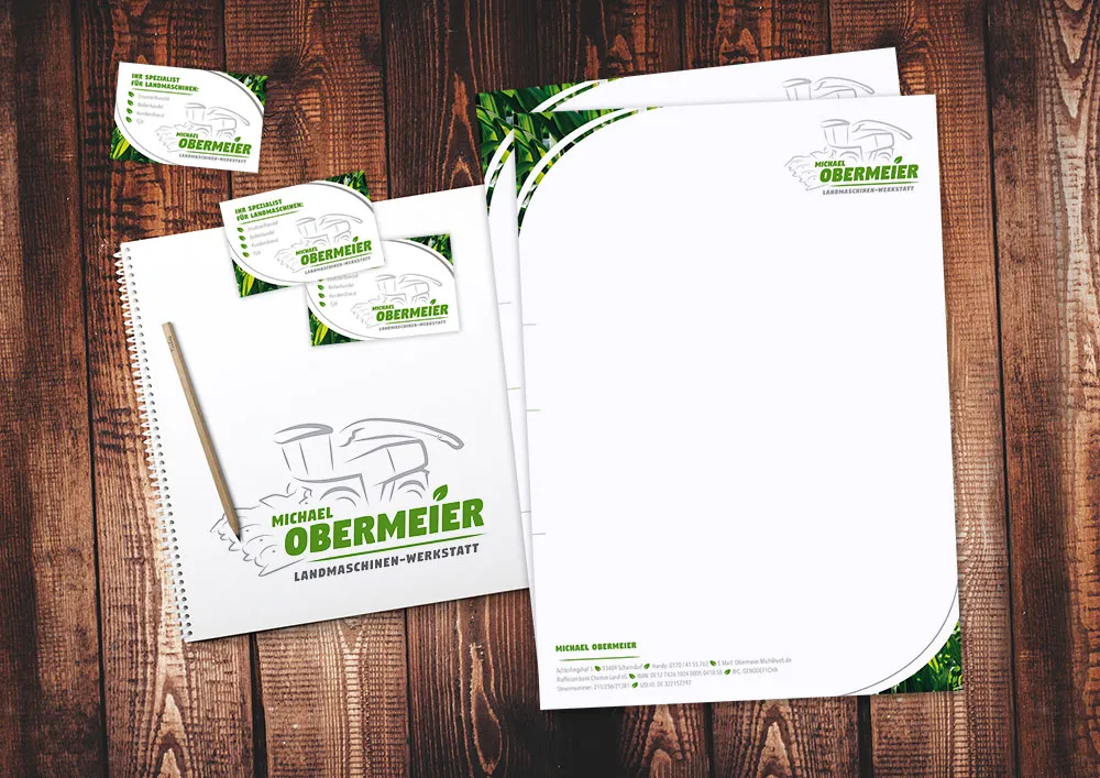 Obermeier Logo & Geschäftsausstattung Referenz Logo & Geschäftsausstattung Firma Obermeier