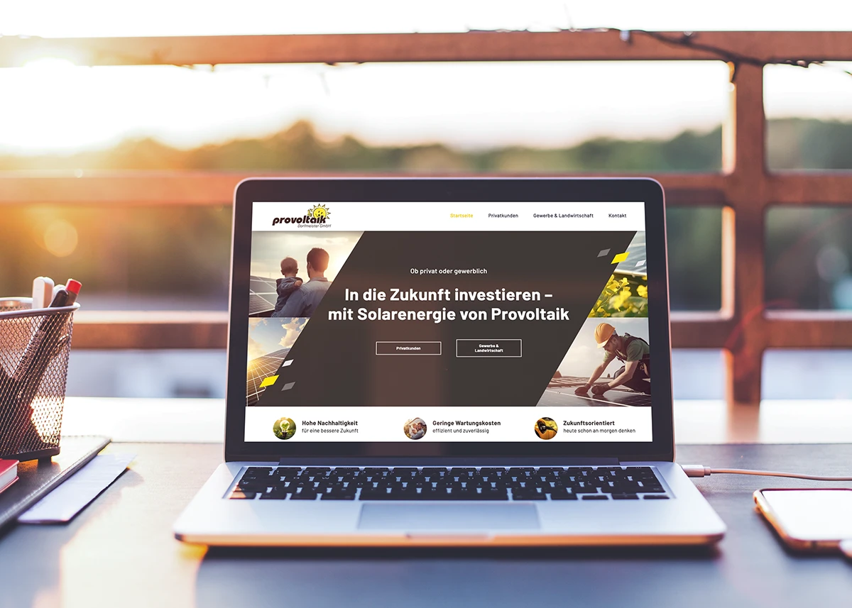 Referenz provoltaik Webseite Referenz provoltaik Webseite